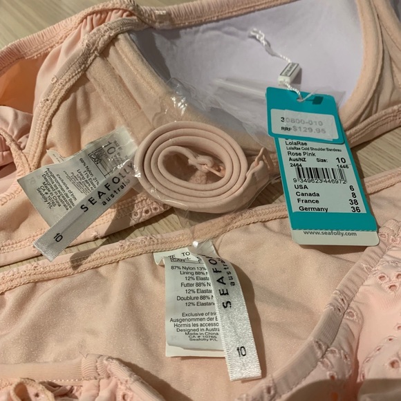 Seafolly Lola Rae Bandeau Top And Hipster Bikini - Picture 9 of 10